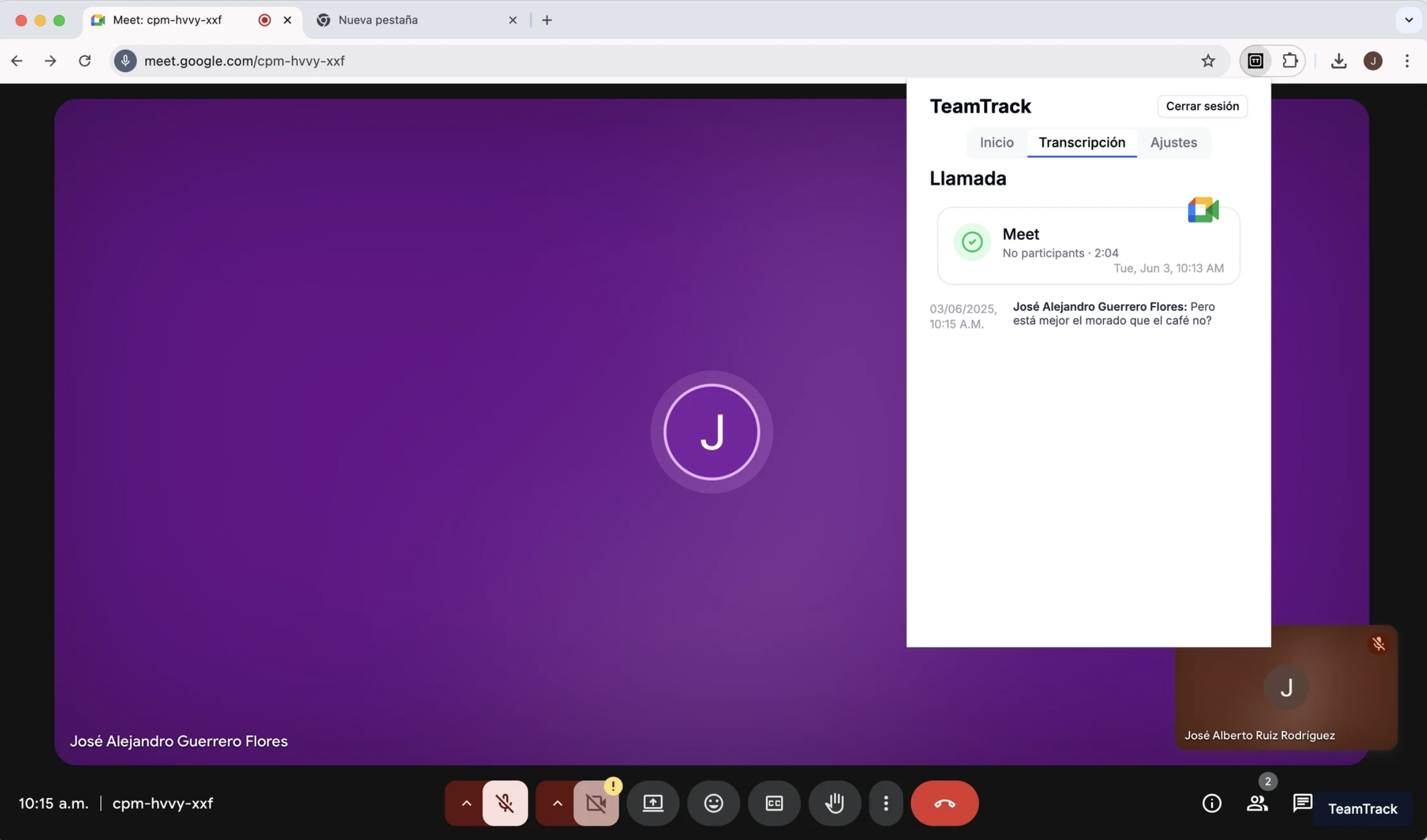 Chrome Extension: transcribes meetings in Teams, Zoom, and Google Meet